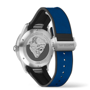 Montblanc Iced Sea Automatic Date 129370 - cinturino, quadrante e ghiera blu - cassa acciaio - fondello